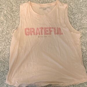 Spiritual Gangster Women's Light Pink Grateful Muscle Tee